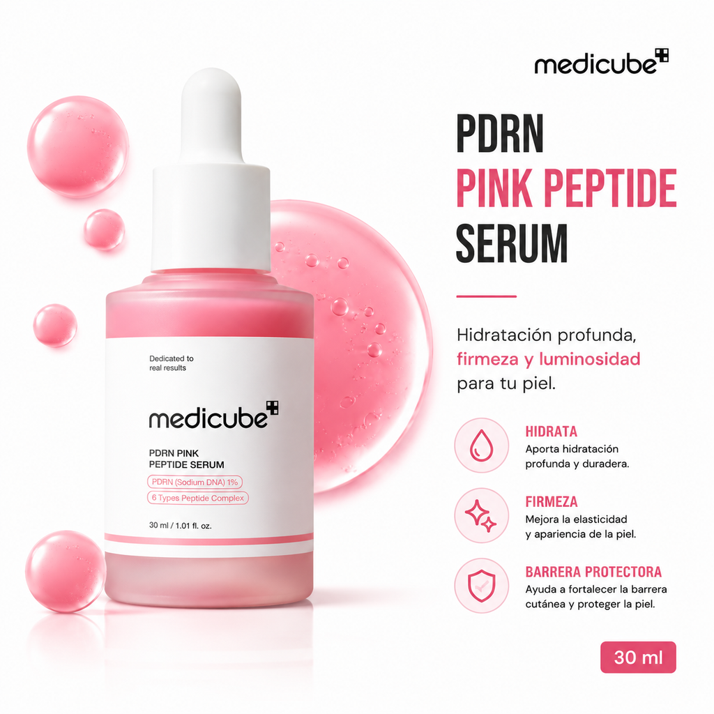 Medicube PDRN Pink Peptide Serum – Hidratación, Firmeza y Luminosidad