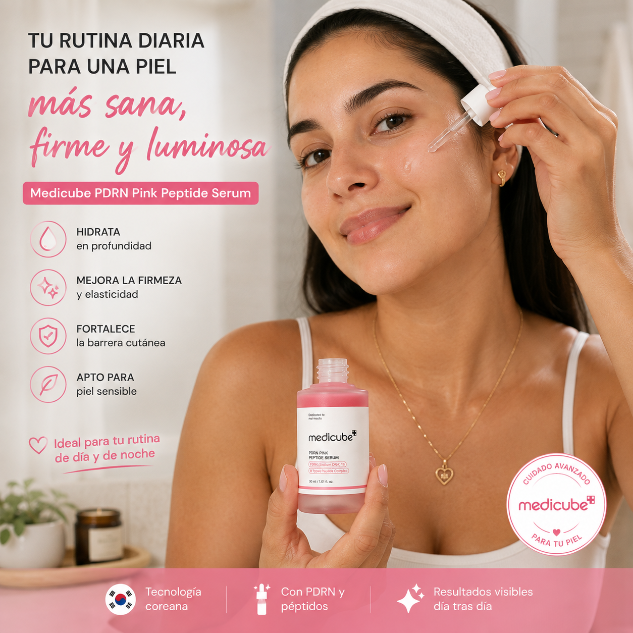 Medicube PDRN Pink Peptide Serum – Hidratación, Firmeza y Luminosidad